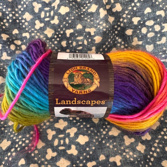 Acrylic Yarn Lot - Burgundy and Rainbow - Picture 1 of 9